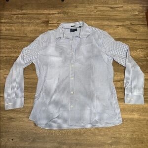 Fairland Men’s Blue and White Checkered Casual Shirt